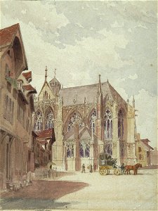Francis Philip Barraud - Basilica Saint-Urbain of Troyes - Sarjeant Gallery. Free illustration for personal and commercial use.