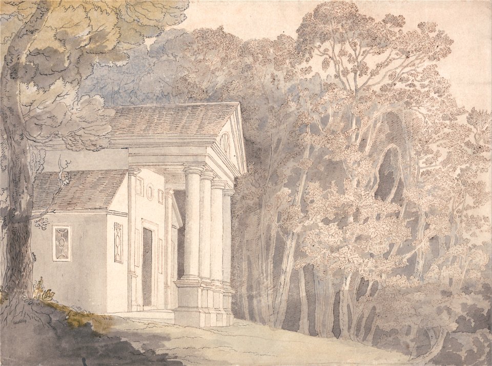 Francis Towne - Werrington Park, Devonshire - Google Art Project