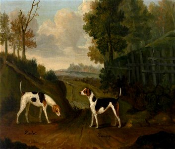 Francis Sartorius I (1734-1804) - 'Harlot' and 'Harmony', a Pair of Hounds - 353111 - National Trust