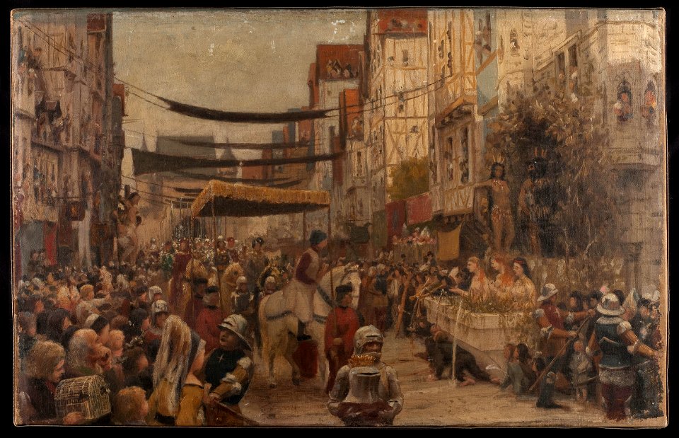 Francis Tattegrain - Esquisse pour le salon des Sciences de l'Hôtel de Ville de Paris , Entrée de Louis XI à Paris - PPP4852 - Musée des Beaux-Arts de la ville de Paris