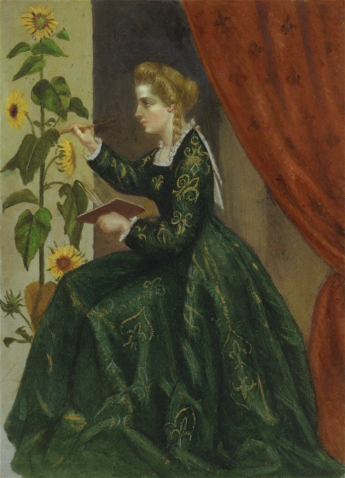 Emilia Francis (née Strong), Lady Dilke by Laura Capel Lofft (afterwards Lady Trevelyan)