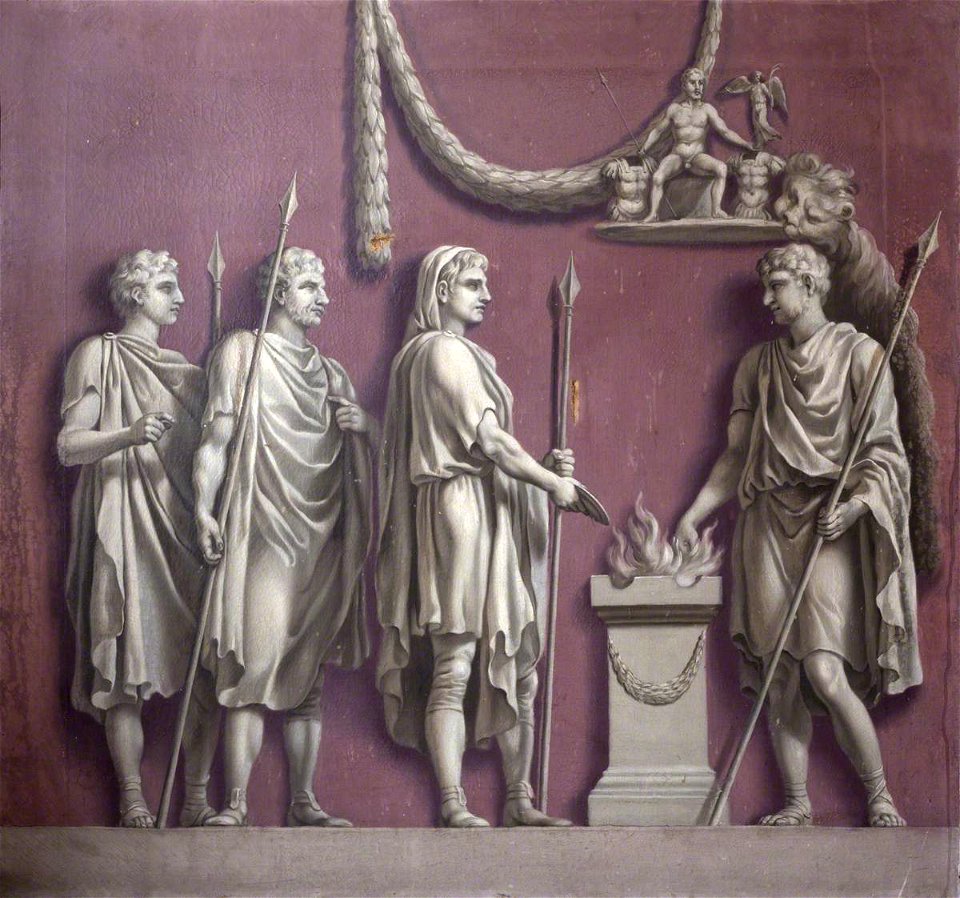 Francis Hayman (1708-1776) - The Emperor Trajan Sacrificing to Mars Victorious (from the Arch of Constantine) - 355564 - National Trust