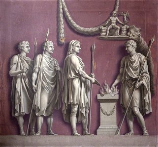 Francis Hayman (1708-1776) - The Emperor Trajan Sacrificing to Mars Victorious (from the Arch of Constantine) - 355564 - National Trust