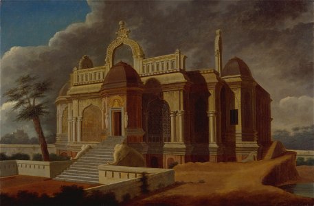 Francis Swain Ward - Mausoleum with Stone Elephants - Google Art Project