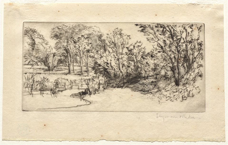 Francis Seymour Haden (British, 1818-1910) - The Little Longparish - 1947.418 - Cleveland Museum of Art