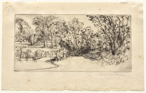 Francis Seymour Haden (British, 1818-1910) - The Little Longparish - 1947.418 - Cleveland Museum of Art