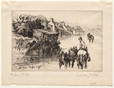 Francis Seymour Haden (British, 1818-1910) - Wareham Bridge - 1946.337 - Cleveland Museum of Art