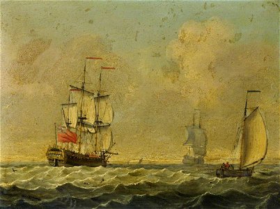 Francis Swaine (1730-1782) - An Indiaman at Sea - BHC1056 - Royal Museums Greenwich