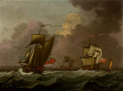 Francis Swaine (d. 1782) - Ships in a Breeze - RCIN 403003 - Royal Collection