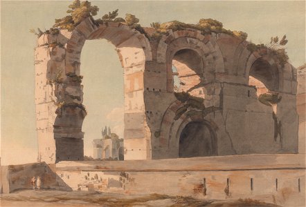 Francis Towne - The Claudian Aquaduct, Rome - Google Art Project
