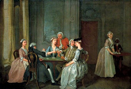 Francis Hayman (1708-1776) - Playing at Quadrille - 1955P118 - Birmingham Museums Trust