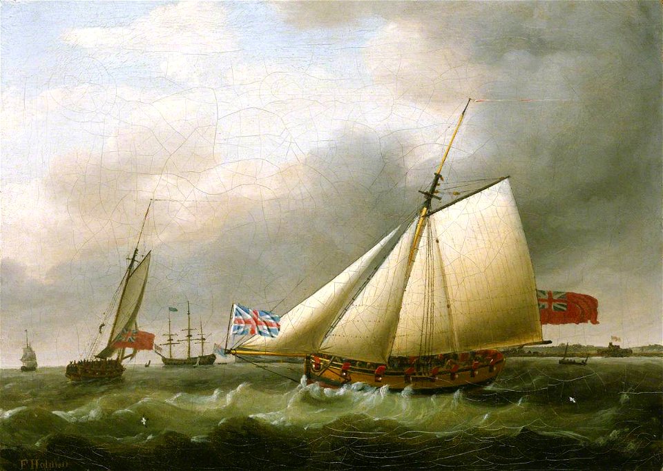 Francis Holman (1729-1784) - The Cutter 'Fly' and Other Vessels - BHC3340 - Royal Museums Greenwich