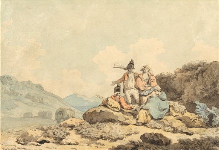 Francis Wheatley - Soldiers and Country Women - Google Art Project