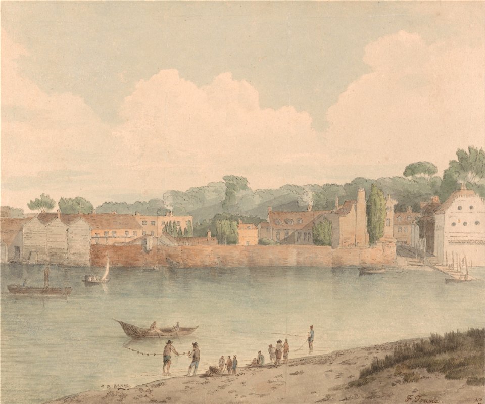 Francis Towne - Vauxhall Stairs, from Millbank, July 5, 1797 - Google Art Project