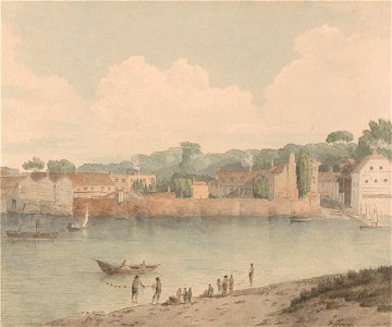 Francis Towne - Vauxhall Stairs, from Millbank, July 5, 1797 - Google Art Project