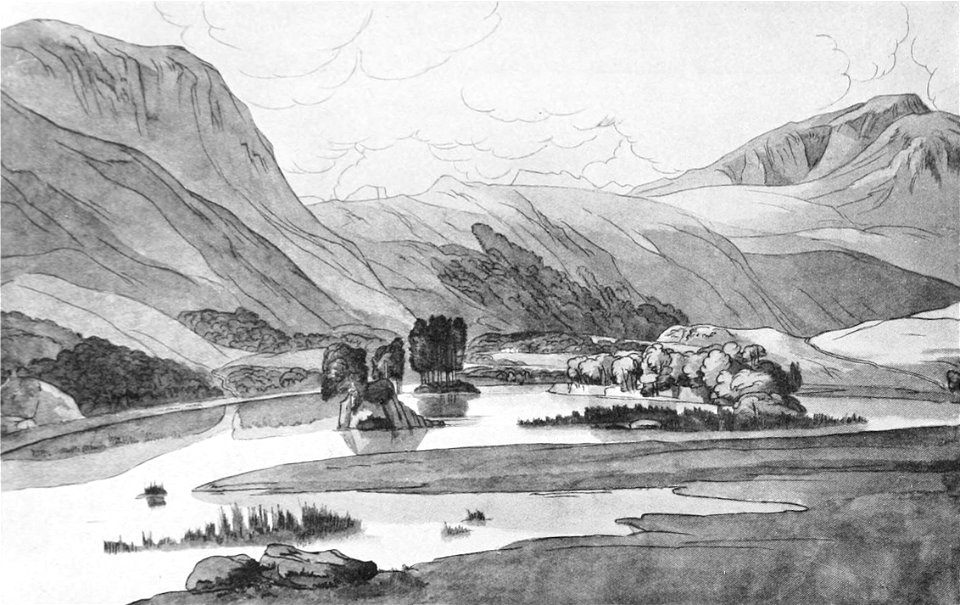 Francis Towne - Lac et montagnes