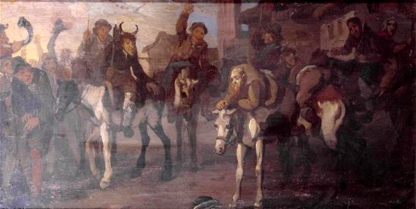 Francis Le Piper - Hudibras' ongemak door de Skimmington - T00621 - Tate