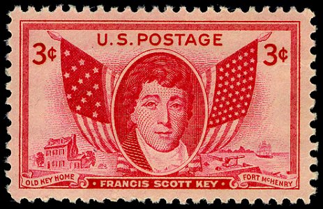 Francis Scott Key 3c 1948 issue U.S. stamp