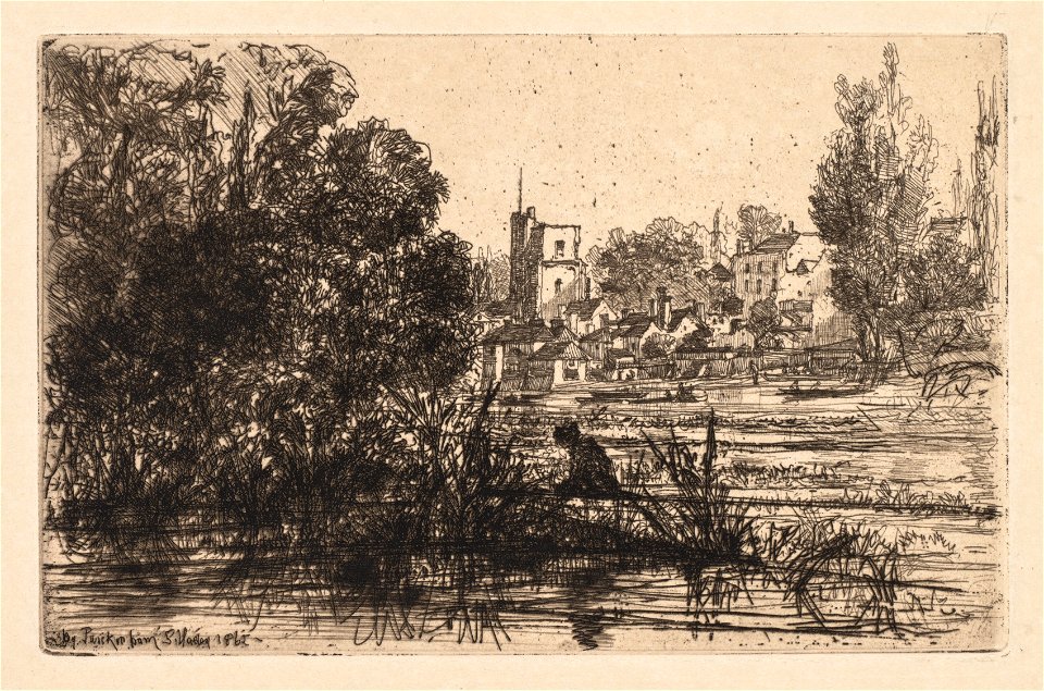 Francis Seymour Haden (British, 1818-1910) - Twickenham Church - 2016.192 - Cleveland Museum of Art