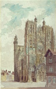Francis Philip Barraud - Abbeville Cathedral, 1885 - Sarjeant Gallery. Free illustration for personal and commercial use.
