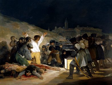 Francisco de Goya y Lucientes - Los fusilamientos del tres de mayo - 1814. Free illustration for personal and commercial use.