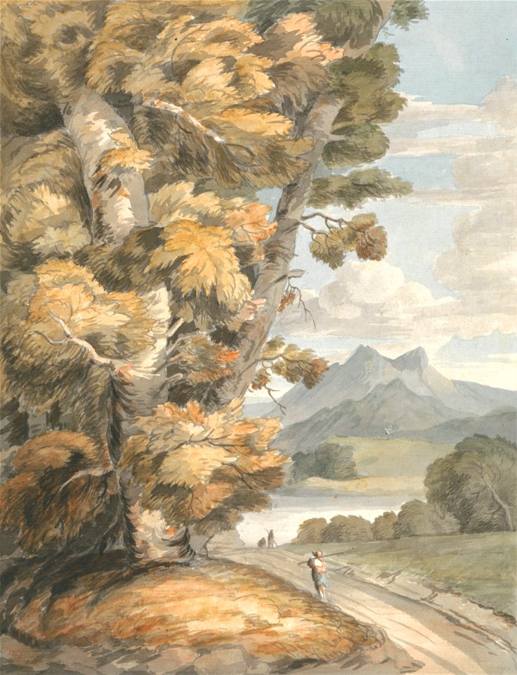 Francis Towne - The Road to the Lake - Google Art Project