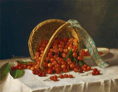 John F. Francis - Basket of cherries (1864)