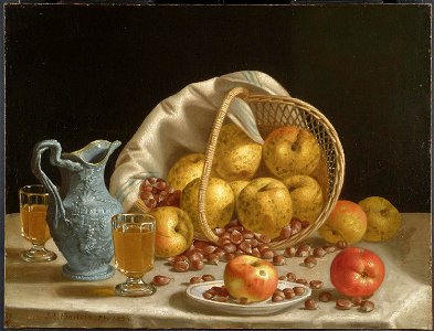 Still Life with Apples by John F. Francis. Free illustration for personal and commercial use.