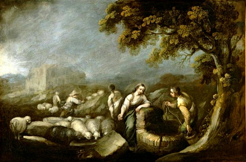 Francisco Antolinez y Sarabia - 'Jacob and Rachel at the Well', oil on canvas, 1670, El Paso Museum of Art