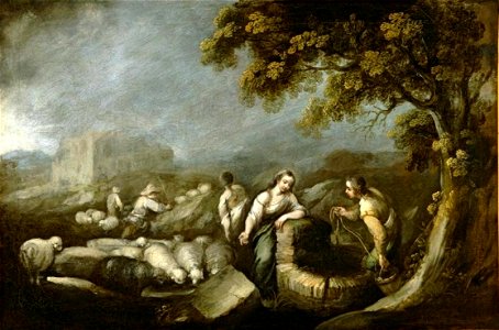 Francisco Antolinez y Sarabia - 'Jacob and Rachel at the Well', oil on canvas, 1670, El Paso Museum of Art