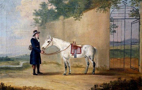 Francis Sartorius I (1734-1804) - A Grey Horse and Groom Outside a Gate - 353127 - National Trust