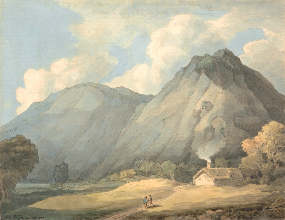 Francis Towne - Near Aberddeola, North Wales - Google Art Project