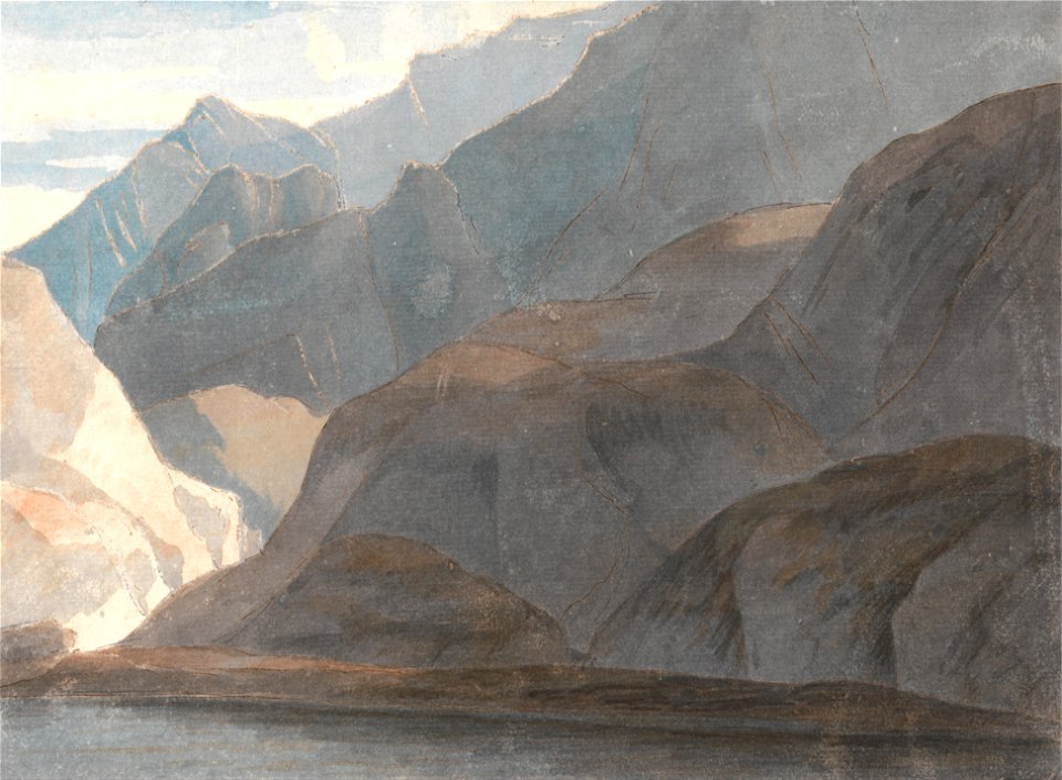 Francis Towne - On the Lake of Como - Google Art Project