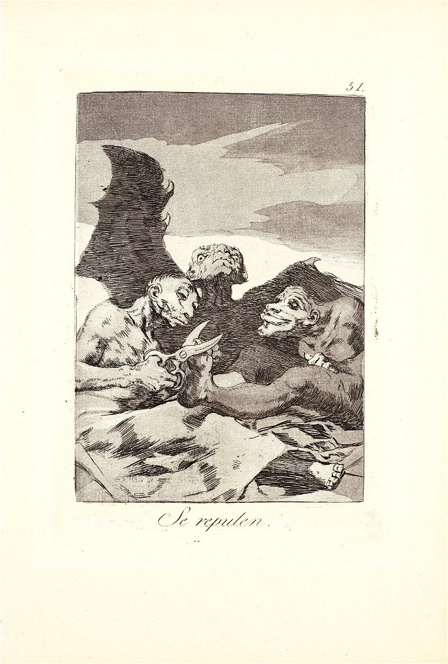 Francisco de goya y lucientes they spruce themselves up plate 51 from084000)