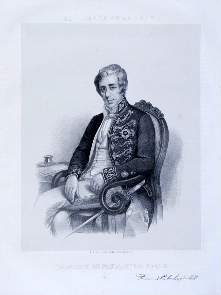 Francisco de Paula Souza e Mello- Litografia