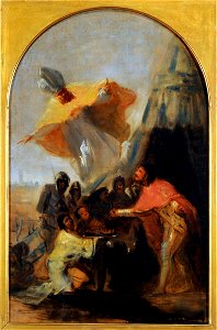 Francisco de Goya - Aparición de San Isidoro al Rey Fernando III El Santo, ante los muros de Sevilla