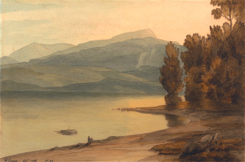 Francis Towne - Windermere at Sunset - Google Art Project