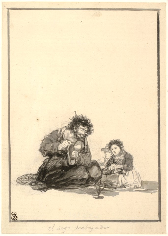 Francisco de Goya - The Blind Worker, c. 1815-1820 - Google Art Project