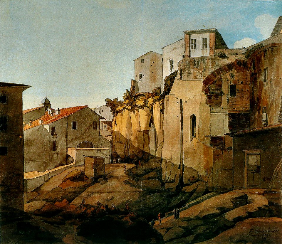 Francis Towne - La Roche Tarpéienne