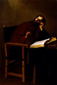Francisco de Zurbarán (1598-1664) (attributed to) - Saint Augustine (354–430), Bishop of Hippo, in Meditation - 1257131 - National Trust