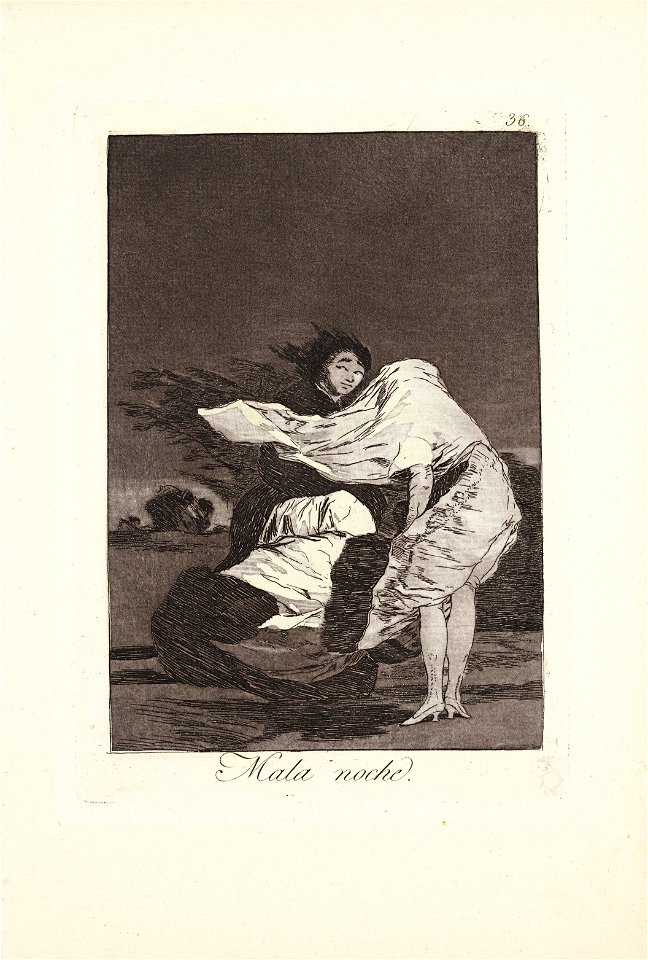 Francisco de goya y lucientes a bad night plate 36 from los caprichos083507)