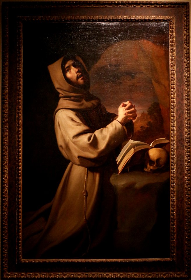 Francisco de zurbaran, san francesco in meditazione, 1650 ca. 01