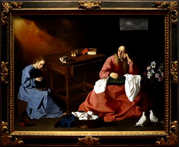 Francisco de zurbaran, cristo e la vergine nella casa di nazareth, 1640 ca. 01