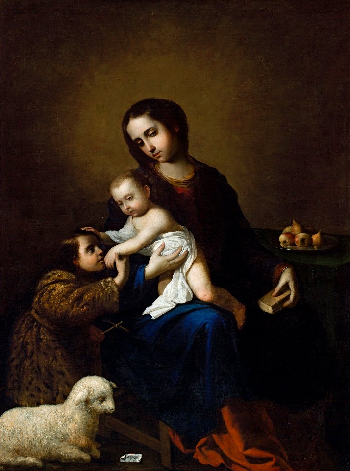 Francisco de Zurbarán - Virgin Mary with Child and the Young St John the Baptist - WGA26080
