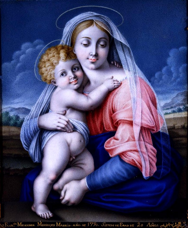 Francisca ifigenia meléndez-virgen con niño-mrabasf