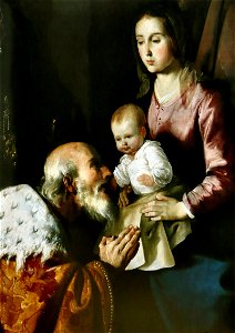Francisco de Zurbarán - Adoration des mages (détail). Free illustration for personal and commercial use.