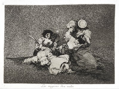 Francisco de Goya - The women give courage (Las mugeres dan valor) from the series The Disasters of War (Los Desastres d... - Google Art Project. Free illustration for personal and commercial use.