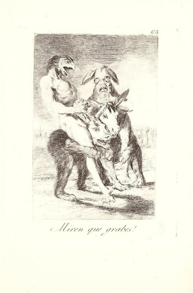 Francisco de goya y lucientes look how solemn they are plate 63 from l084347)
