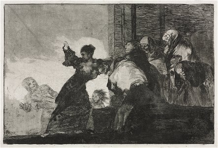 Francisco de Goya (Spanish, 1746-1828) - The Proverbs, Two Heads are Better than One or Poor Folly - 1996.7 - Cleveland Museum of Art