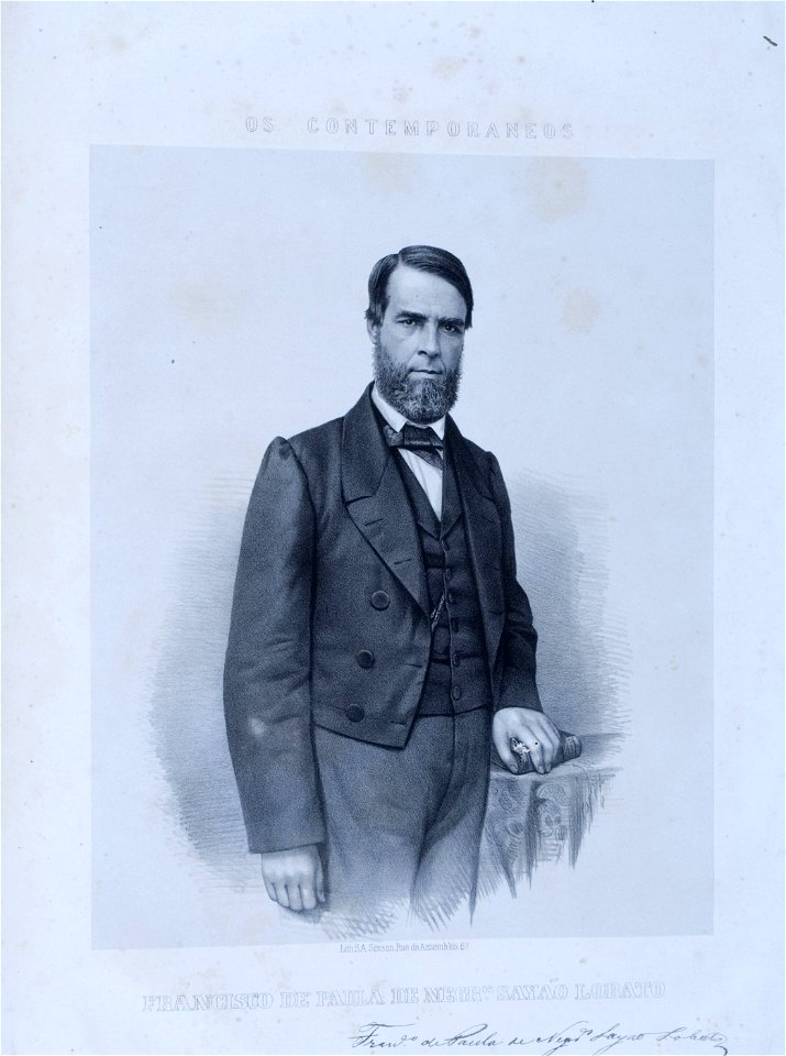 Francisco de Paula de Negros. Sayão Lobato - Litografia